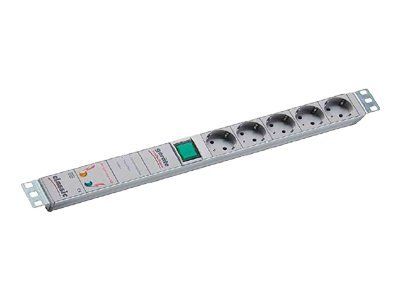 Bachmann Steckdosenleiste (Rack - einbaufähig) - Ausgangsanschlüsse: 5 - 1U - 48.3 cm (19")