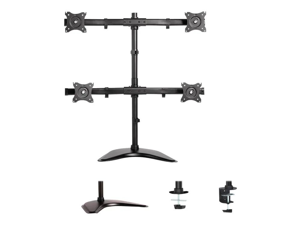 Neomounts NM-D335D4 - Aufstellung - Voll beweglich - für 4 LCD-Anzeigen - Schwarz - Bildschirmgröße: 25.4-68.6 cm (10"-27")