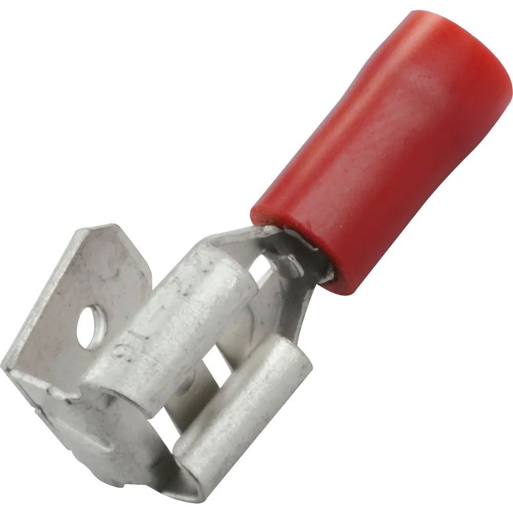 Edler Systems Kabeltechnik GmbH Flachsteckhülse mit Abzweiger 6,3x0,8 Querschnitt 0,5 - 1,5 mm² isoliert rot
