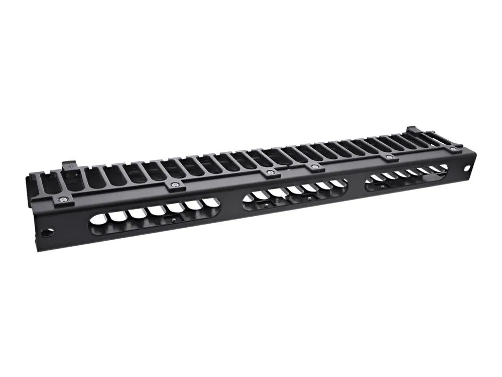 InLine 19" Kabel-Rangierpanel - 1HE - RAL 9005 - schwarz