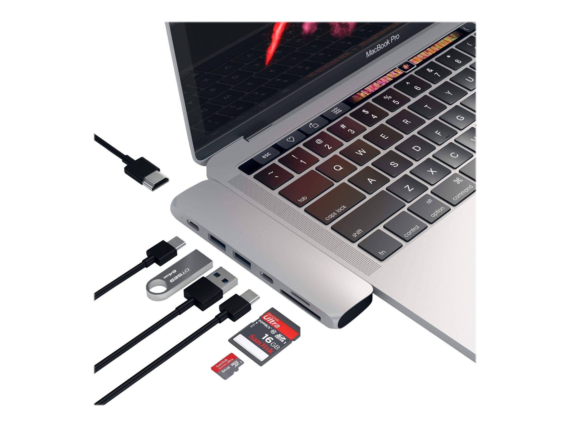 Satechi Aluminum Type-C Pro Hub Adapter - Dockingstation Open-Box