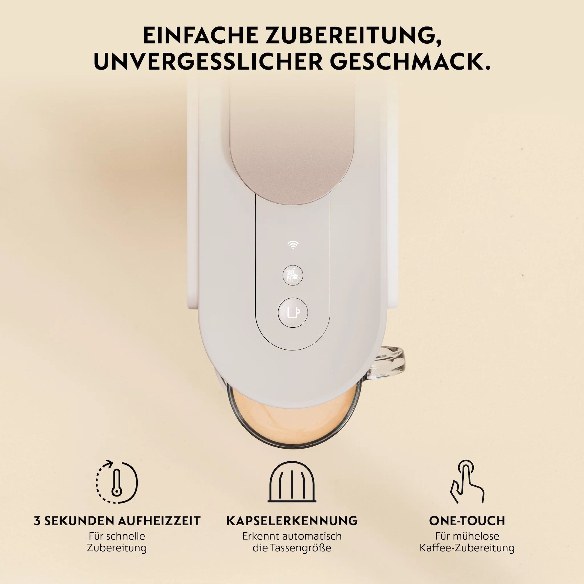 DeLonghi VERTUO Up Nespresso Kapselmaschine ENV200.W Pearl White
