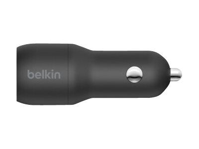 Belkin BoostCharge Dual Charger - Auto-Netzteil - 24 Watt - 4.8 A - 2 Ausgabeanschlussstellen (USB)
