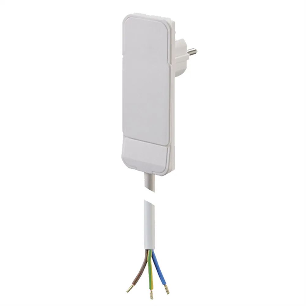 BACHMANN Flat Plug CEE7/7 weiss, 1,5m 10cm AEH