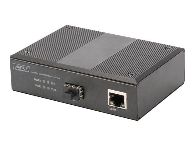 DIGITUS 10/100/1000 Base-TX auf 1000 Base-FX Industrie-Medienkonverter