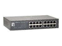 LevelOne GEU-1621 - Switch - unmanaged - 16 x 10/100/1000