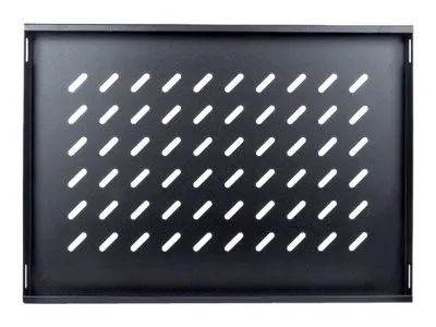 Intellinet 19" Fachboden zur Festmontage, 1 HE, 345 mm Tiefe, schwarz - Rack - Regal - Schwarz, RAL 9005 - 1U - 48.3 cm (19")