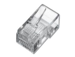 DIGITUS Modularstecker für Rundkabel, Pass through Stecker