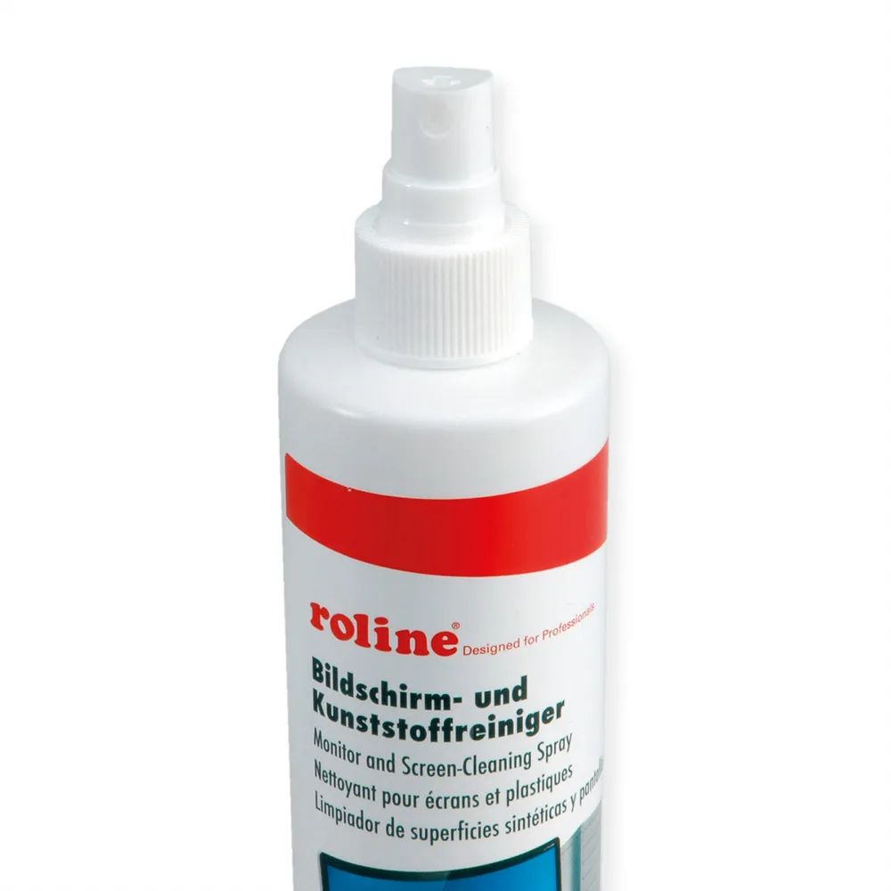 ROLINE Bildschirm- und Kunststoffreiniger, 250 ml