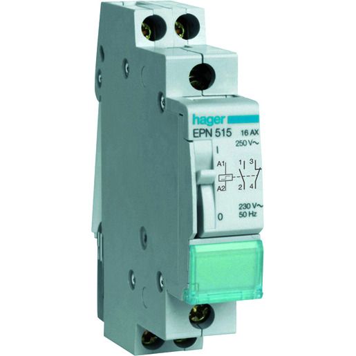 Hager FERNSCHALTER 1S.1Ö.VERT.EINBAU / HAGER EPN 515 230V 16A EPN515