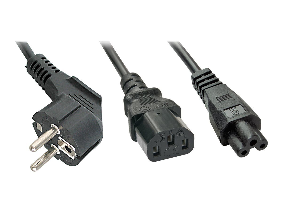 Lindy Stromkabel - power CEE 7/7 (S) zu power IEC 60320 C13, IEC 60320 C5