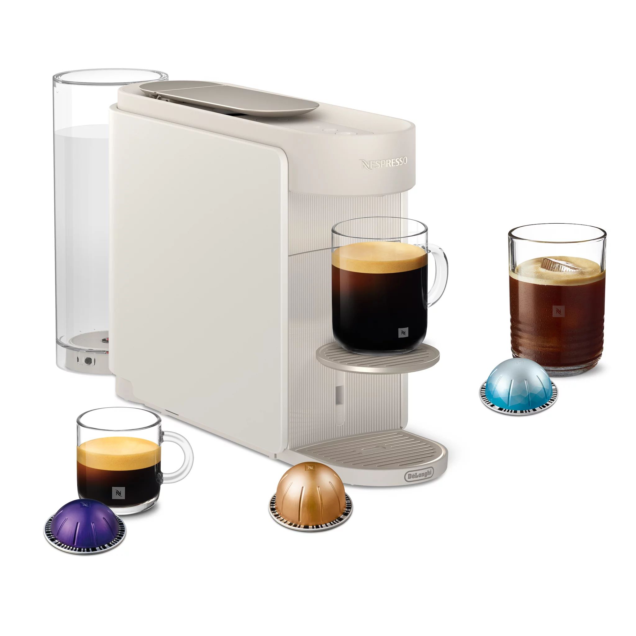 DeLonghi VERTUO Up Nespresso Kapselmaschine ENV200.W Pearl White