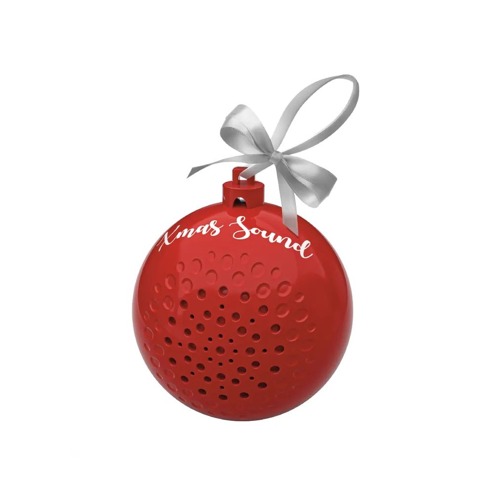 MUSIC HERO XMAS SOUND Bluetooth Lautsprecher Christbaumkugel rot