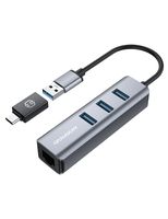 GrauGear USB-Hub 3x USB 3.0 Ports Type-A+ Gbit LAN retail