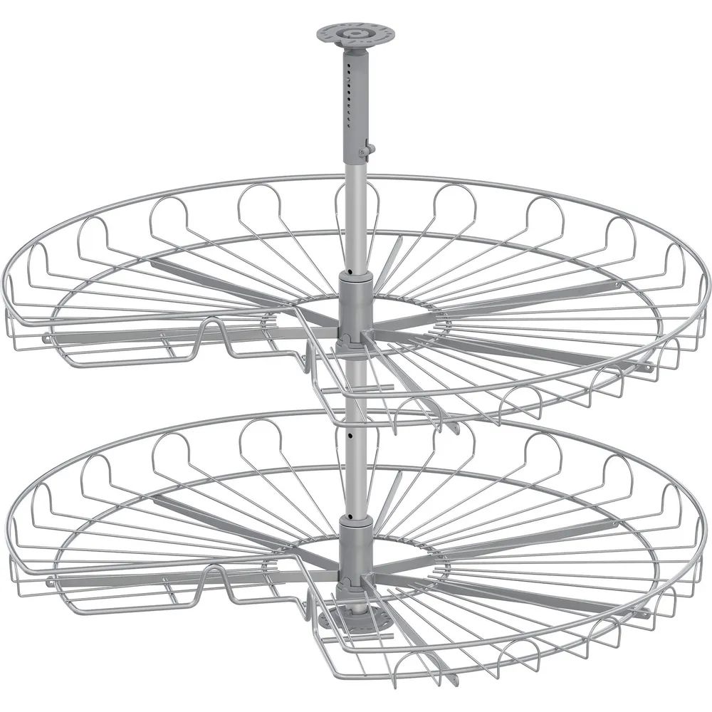 Vauth-Sagel VS COR Wheel Eckschrank-Drehboden 3/4-Kreis Set Classic 820 mm Silber