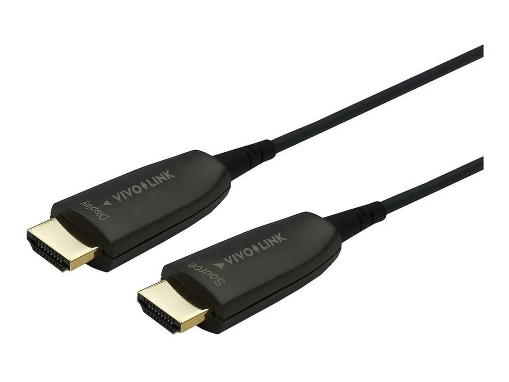 VivoLink Professional - HDMI-Kabel mit Ethernet - HDMI männlich zu HDMI männlich - 7.5 m - Glasfaser - Schwarz - Support von 4K 120 Hz, unterstützt 8K 60 Hz (7680 x 4320)