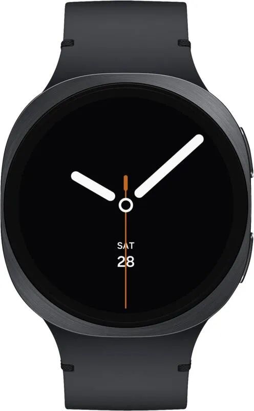 Samsung Galaxy Watch8 - 40 mm - Carbon-Schwarz - intelligente Uhr mit Sportband - Gummi - Graphit - Bandgröße: S/M - Anzeige 3.4 cm (1.34")