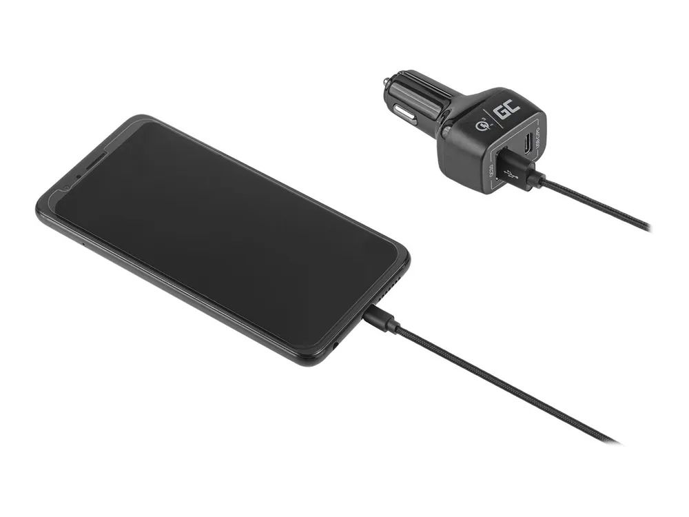 Green Cell Auto-Netzteil - 42 Watt - PD, QC 3.0 - 2 Ausgabeanschlussstellen (USB, USB-C)