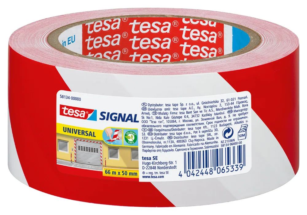 Tesa Signal Universal - Schwarz - Gelb - Polypropylen (PP) - 66 m - 50 mm