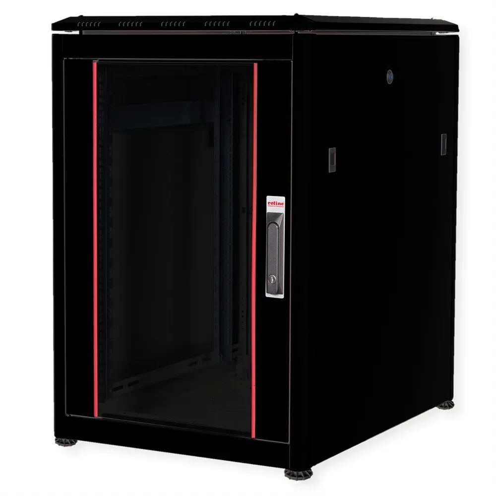 ROLINE Pro - Schrank Netzwerkschrank - mit Glastür, 600 x 800 mm (B x T)