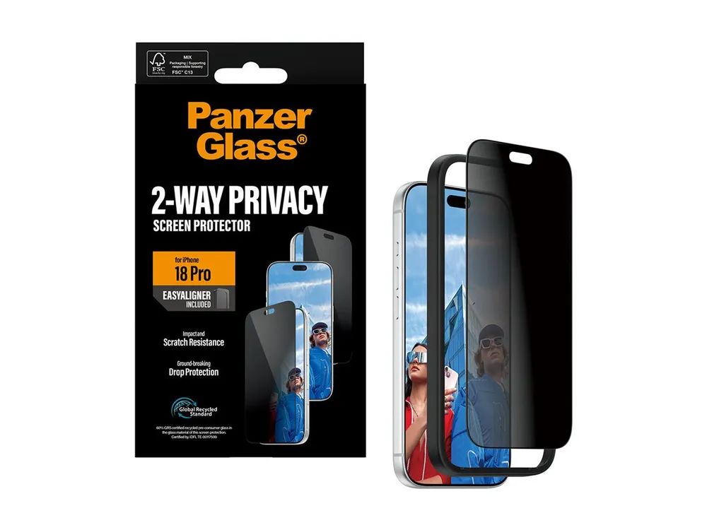 PanzerGlass Bildschirmschutz für Handy - ultrabreite Passform mit EasyAligner