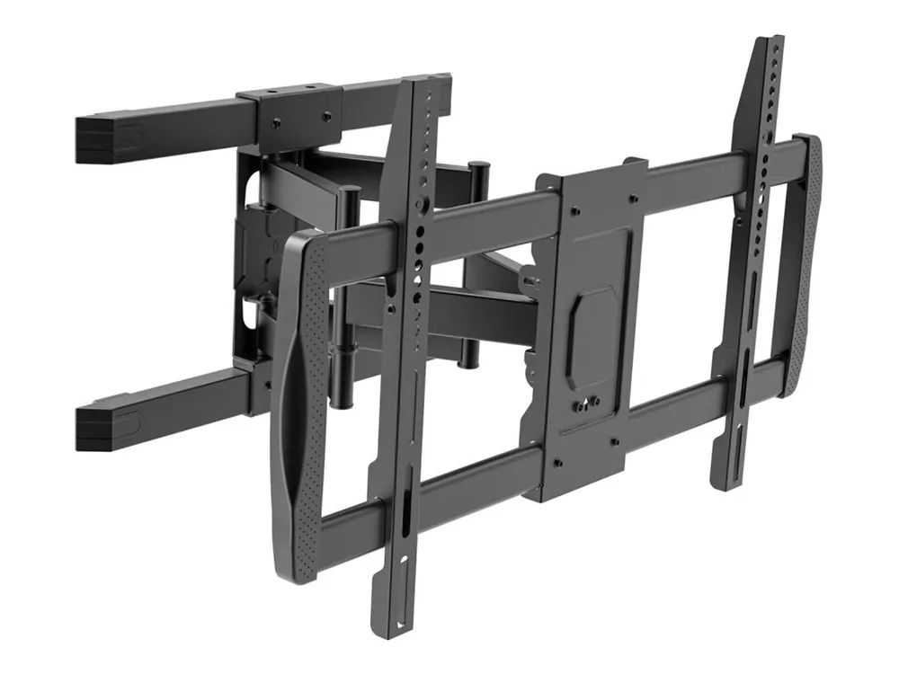 Techly Befestigungskit (Wandbefestigung) - Full-Motion Dual-Arm - für Curved Panel/Flat Panel - Stahl - Schwarz - Bildschirmgröße: 107-191 cm (42"-75")