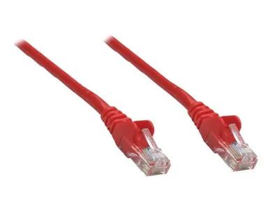 Intellinet Network Patch Cable, Cat6A, 0.25m, Red, Copper, S/FTP, LSOH / LSZH, PVC, RJ45, Gold Plated Contacts, Snagless, Booted, Polybag - Patch-Kabel - RJ-45 (M)