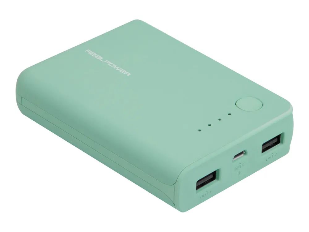RealPower PB-10k Akkuladegerät Türkis 10000 mAh