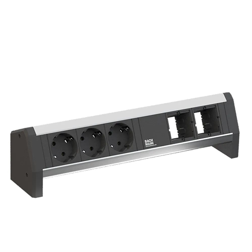 BACHMANN DESK 3xCEE7/3 sw 2xCM, 1m 3G1,5mm² GST18