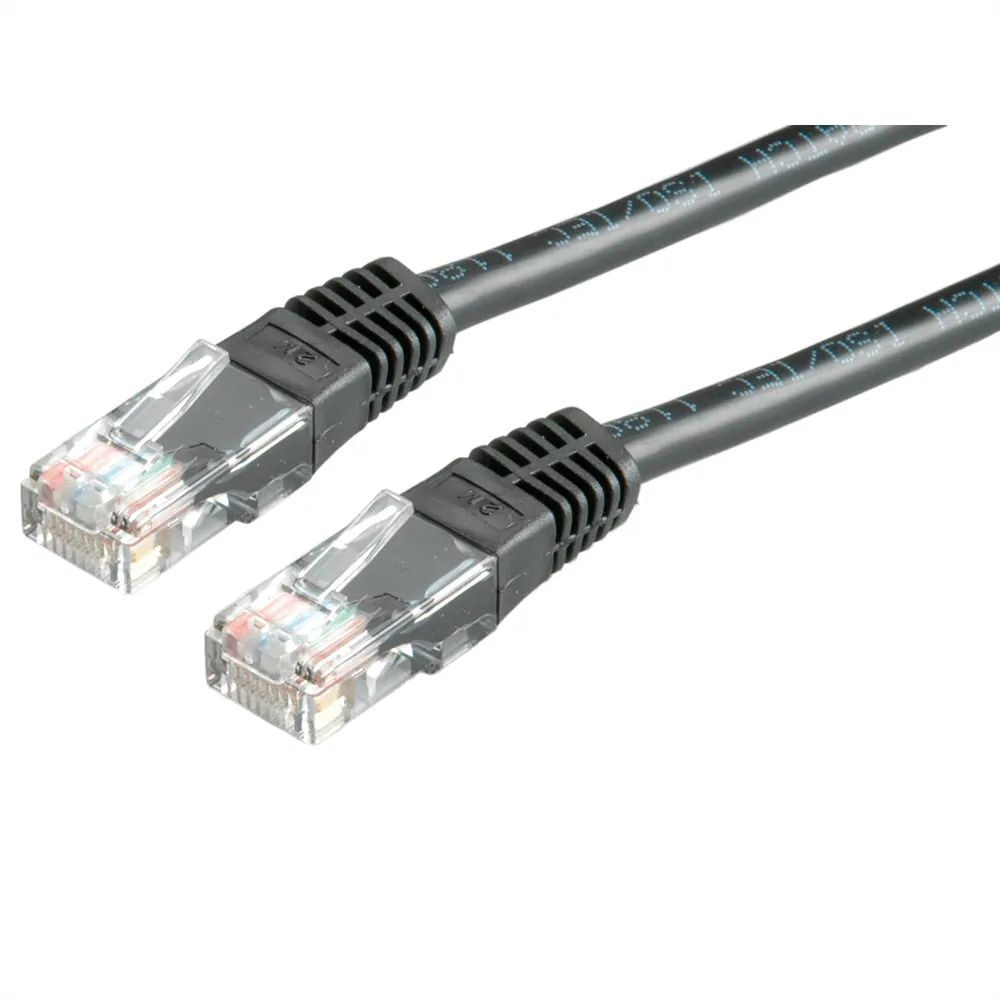 VALUE Patchkabel Cat.6 (Class E) UTP, schwarz, 2 m