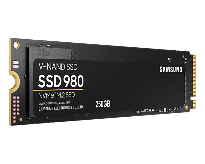 Samsung 980 MZ-V8V250BW - SSD - verschlüsselt - 250 GB - intern - M.2 2280 - PCIe 3.0 x4 (NVMe)