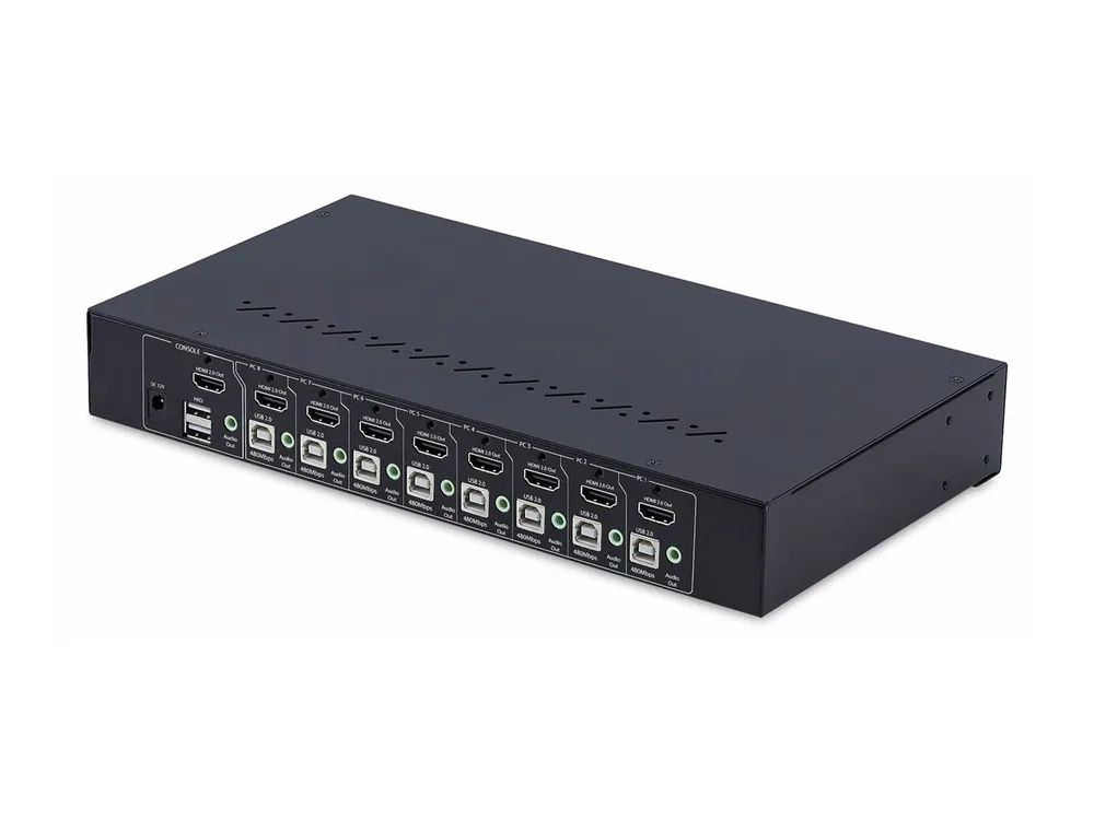 StarTech.com 8-Port HDMI KVM Switch w/1U Rack Mount Kit, 4K 60Hz