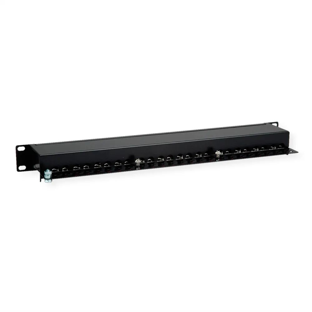 ROLINE 19-Zoll-Patchpanel 1 HE, 24 Ports, Cat.5e (Class D), schwarz
