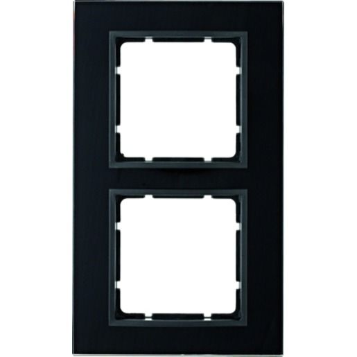 Berker RAHMEN 2-FACH SCHWARZ / BERKER 10126616 B7 GLAS 10126616