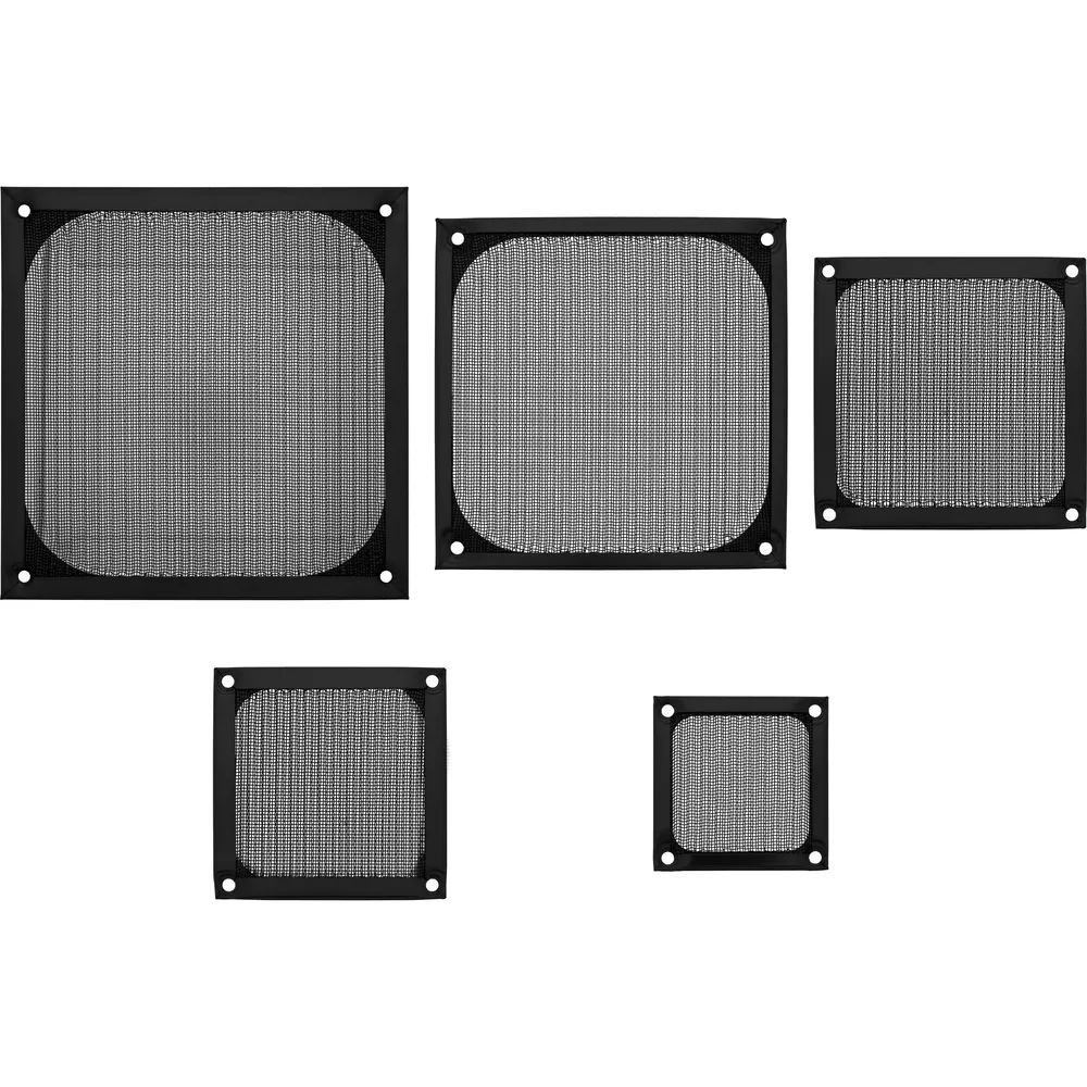 InLine Lüftergitter - Aluminium Filter - 80x80mm - schwarz