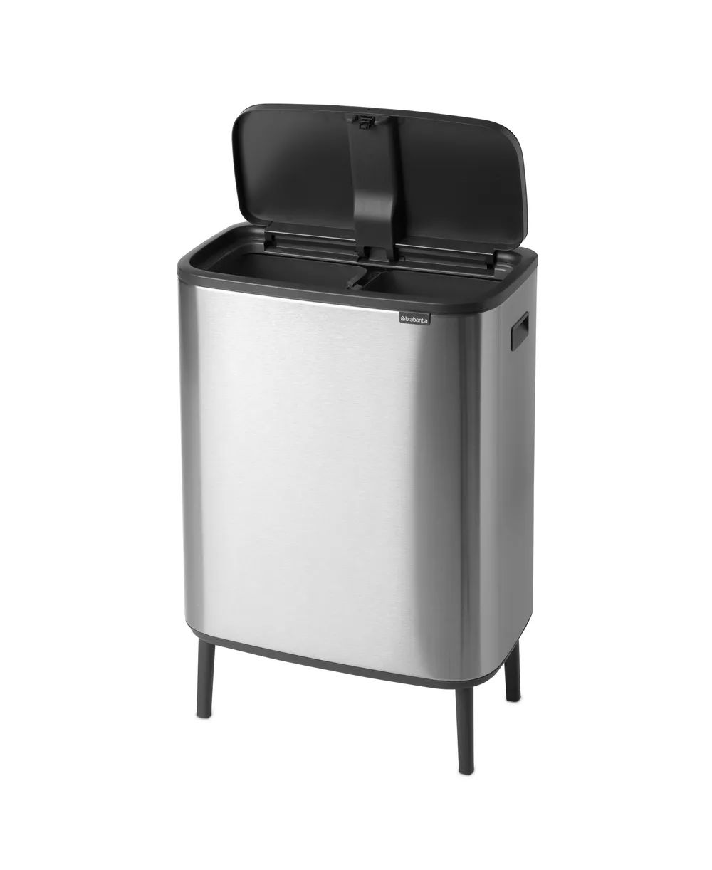 Brabantia Bo Touch Bin Hi, 2 x 30L - Matt Steel Fingerprint Proof