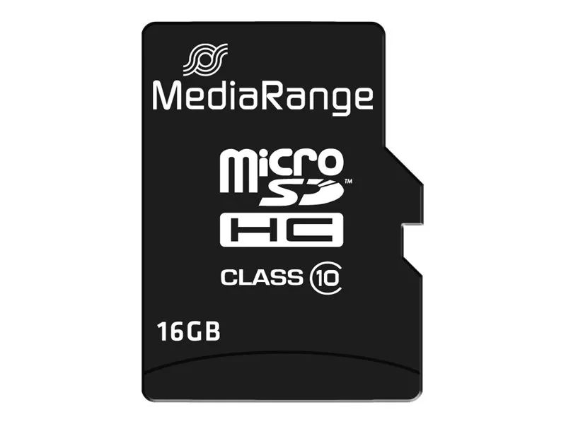 Media Range MediaRange Micro SDHC Card Class 10 mit SD-Karten Adapter 16GB