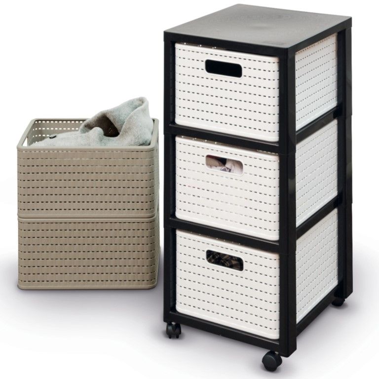 Rotho Tower 3 x A4 mit Rollen COUNTRY