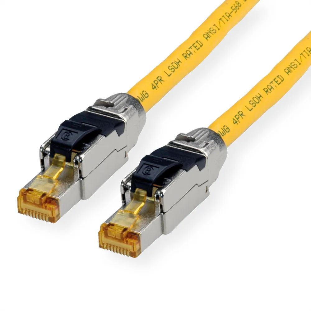 ROLINE S/FTP-(PiMF-) Patchkabel Cat.8 (Class I), LSOH, Massivdraht, gelb, 3 m