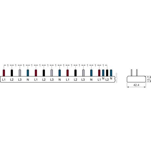 Siemens STIFTSA.SCHIENE KOMPAKT, 10MM2 / SIEMEN 5ST37901 5ST3790-1