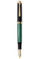 Pelikan Souverän® 1000 - Schwarz - Gold - Grün - Integriertes Befüllsystem - Gold/Rhodium - Fettdruck - Beidhändig - Deutschland