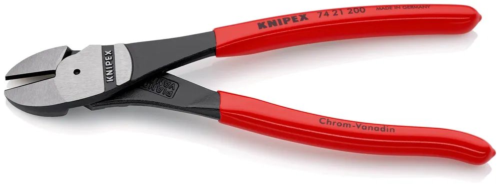 KNIPEX Kraft-Seitenschneider mit Kunststoff überzogen schwarz atramentiert 200 mm