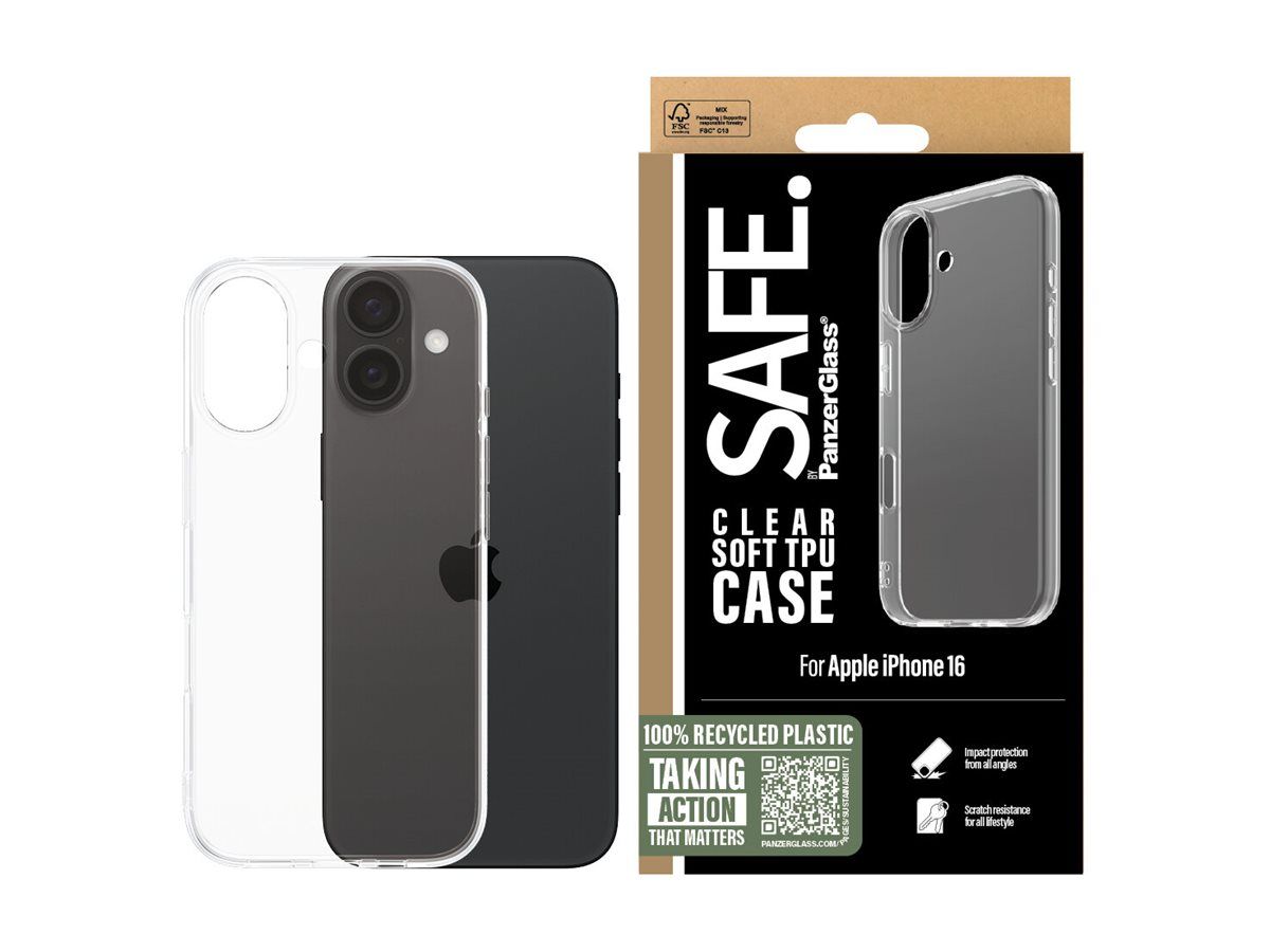 PanzerGlass SAFE. by PanzerGlass - Hintere Abdeckung für Mobiltelefon - Thermoplastisches Polyurethan (TPU)