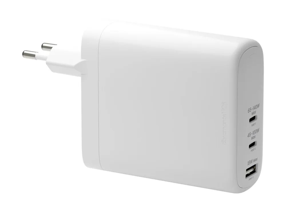 dbramante1928 re-charge - Netzteil - 140 Watt - Power Delivery 3.1 - 3 Ausgabeanschlussstellen (USB-C, USB)
