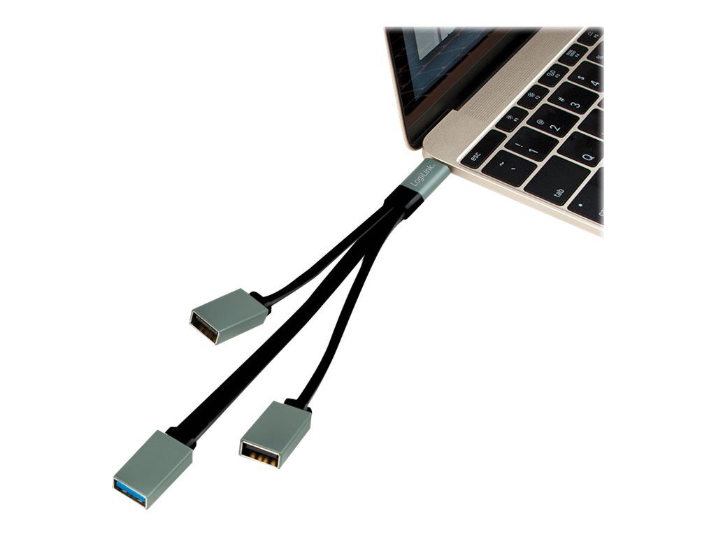 LogiLink USB-C hub, 3-Port - Hub - 3 x SuperSpeed USB 3.0
