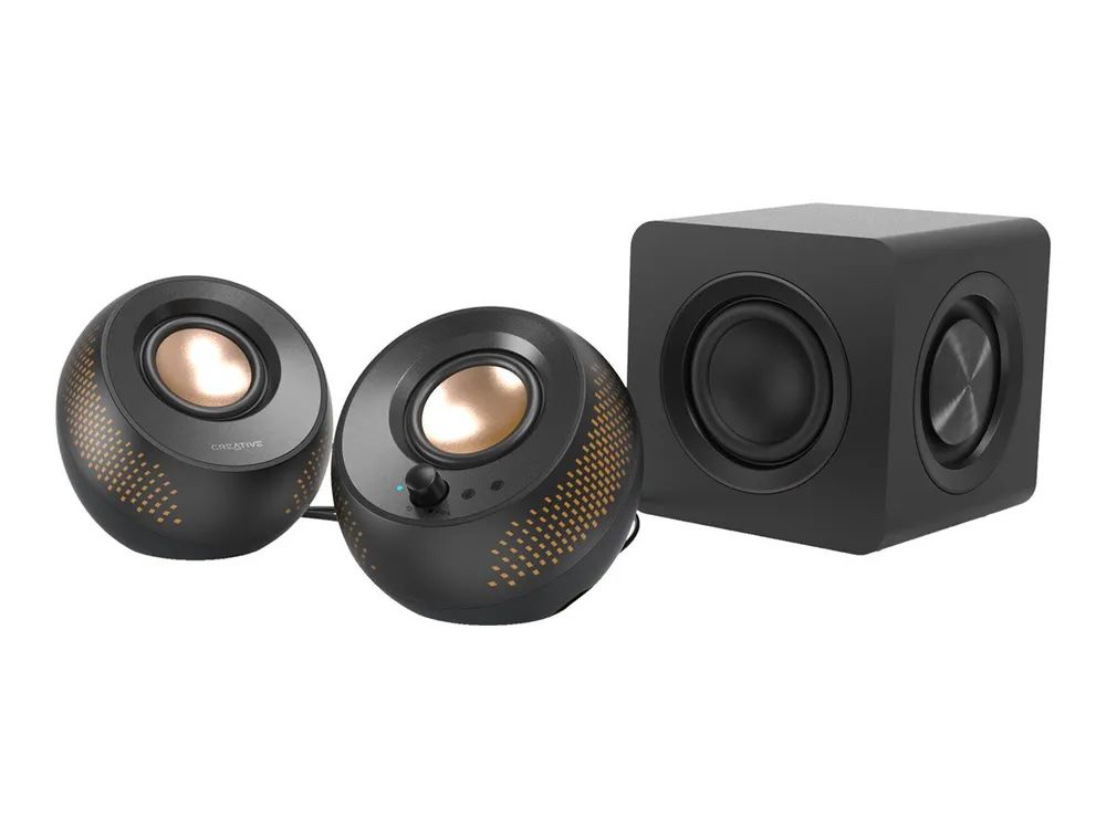 Creative Labs Creative Pebble X Plus - Lautsprechersystem - für PC - 2.1-Kanal - kabellos - Bluetooth - 15 Watt (Gesamt)