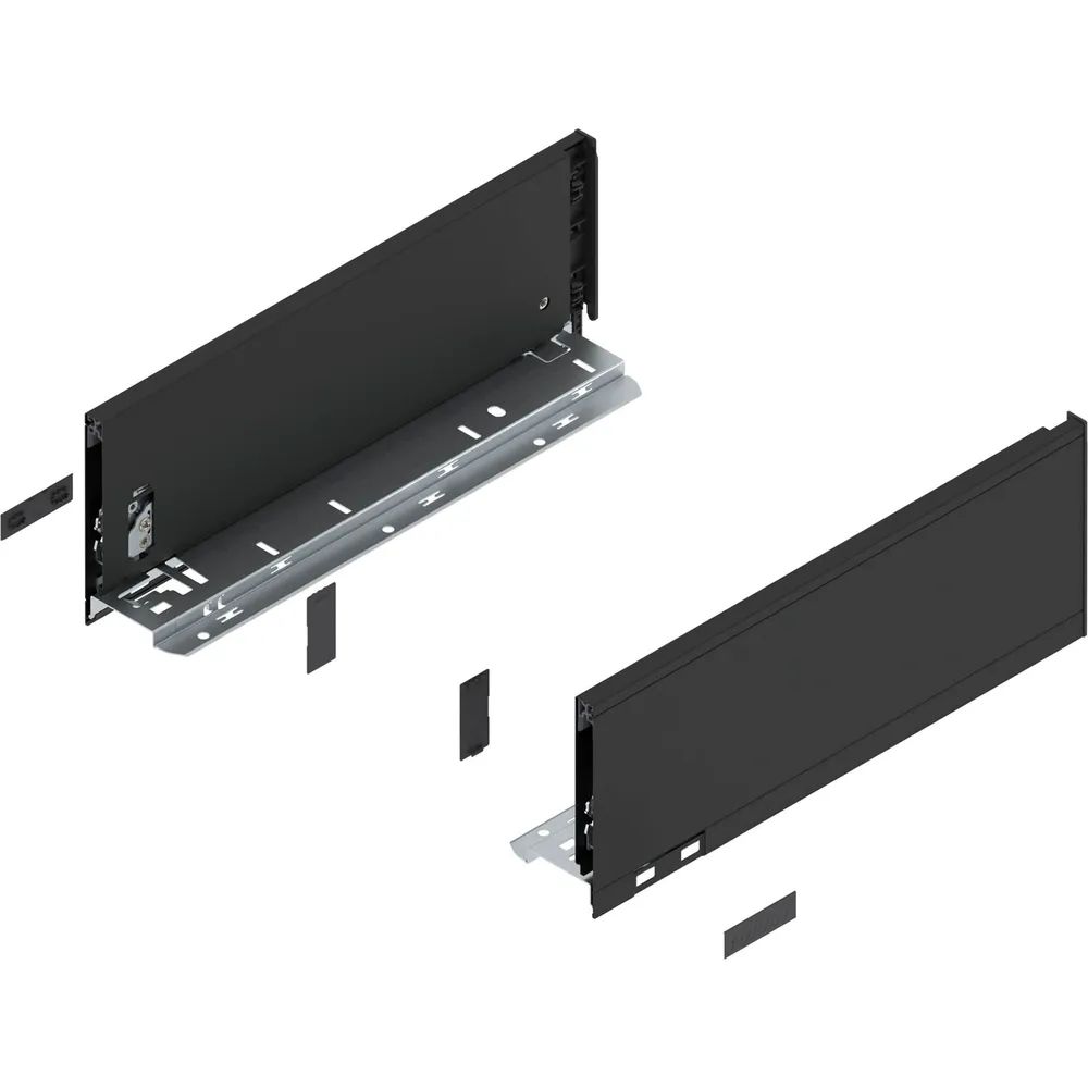 BLUM LEGRABOX pure Zarge Höhe K, NL 350, Carbonschwarz-matt