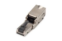 DIGITUS CAT 6A Feldstecker abwinkelbar, STP mit Staubschutzkappe, Knickschutz