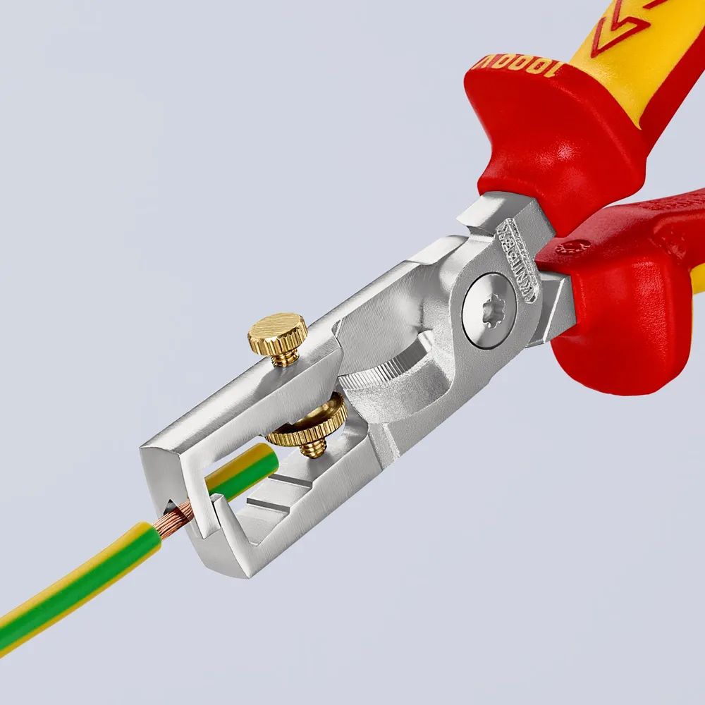 KNIPEX 13 66 180 T StriX® Abisolierzangen mit Kabelschere isoliert mit 2K-Hüllen 180 mm