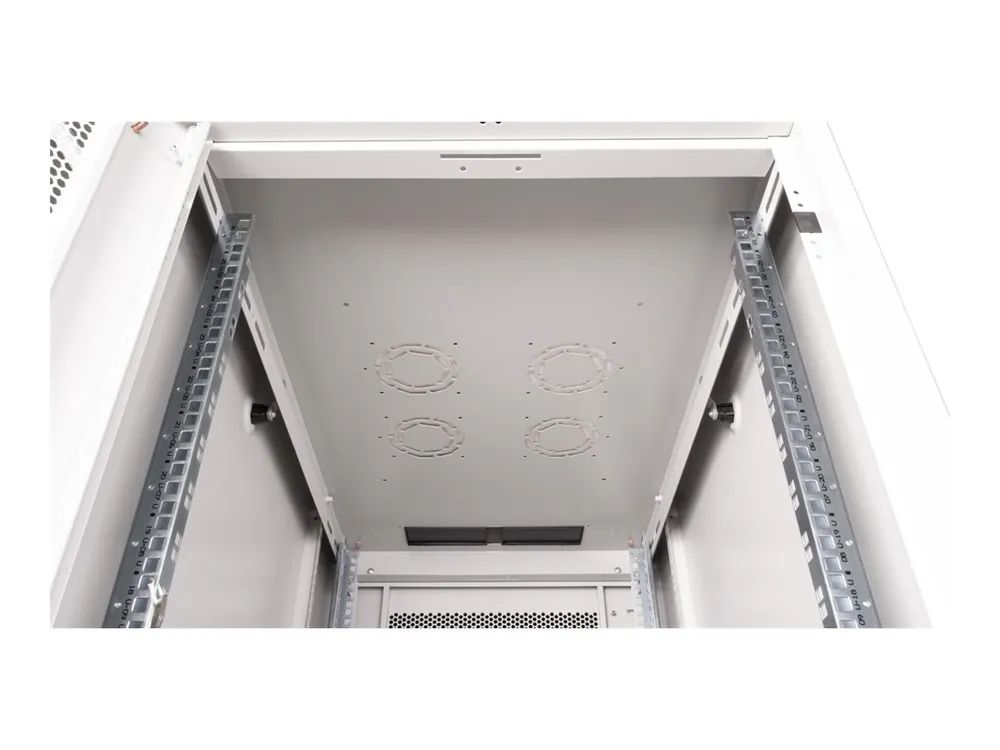 ROLINE Basic - Schrank Netzwerkschrank - perforierte Tür, 600x1000 BxT - RAL 7035, Hellgrau - 26U - 48.3 cm (19")